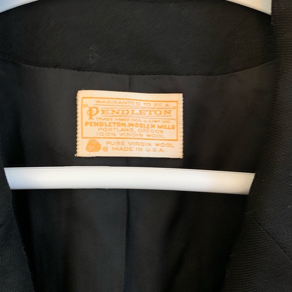Vintage Pendleton women’s blazer black size 8 - Picture 2 of 3